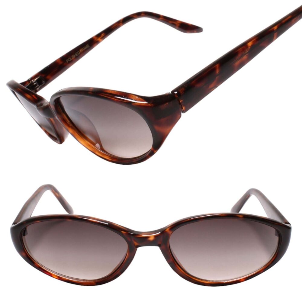 Old Stock Genuine Vintage Womens Chic Retro Indie Cat-Eye Tortoise Sunglasses